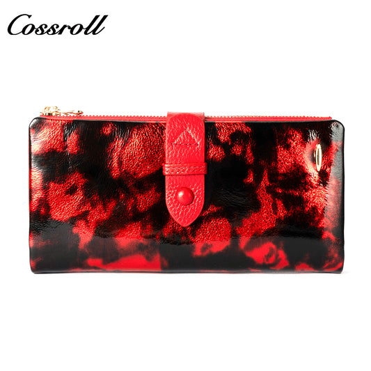 Most Selling Products manufactory for women geniune leather wallet patent leather