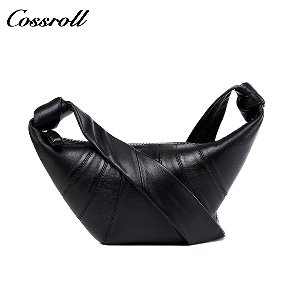 Coson croissant niche design sheepskin lazy dumpling bag leather women's bag tide crossbody bag