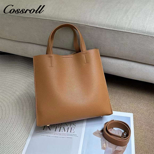 Solid Color Single-Shoulder Women's Bag Casual Lychee Texture Large Capacity Handheld Fashion Versatile Crossbody Bag