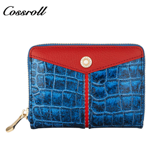 Factory Directly Supply Wallets for women crocodile texture patent leather