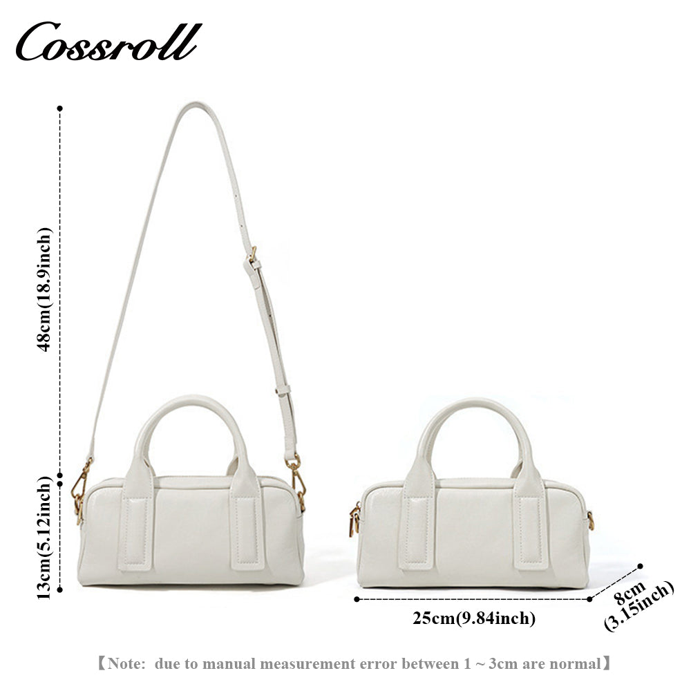 Spring and summer new leather women's bag crossbody bag retro commuter handbag female niche senior texture shoulder bag