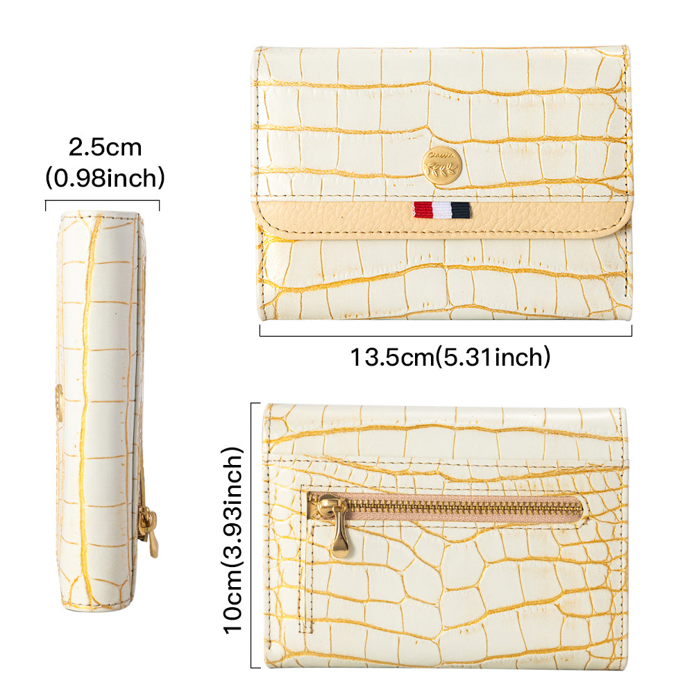 Factory Direct Sale High Quality luxury genuine leather womens crocodile texture Genuine Leather