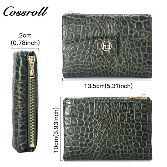 New China Products leather waterproof wallets ladies crocodile texture Genuine Leather