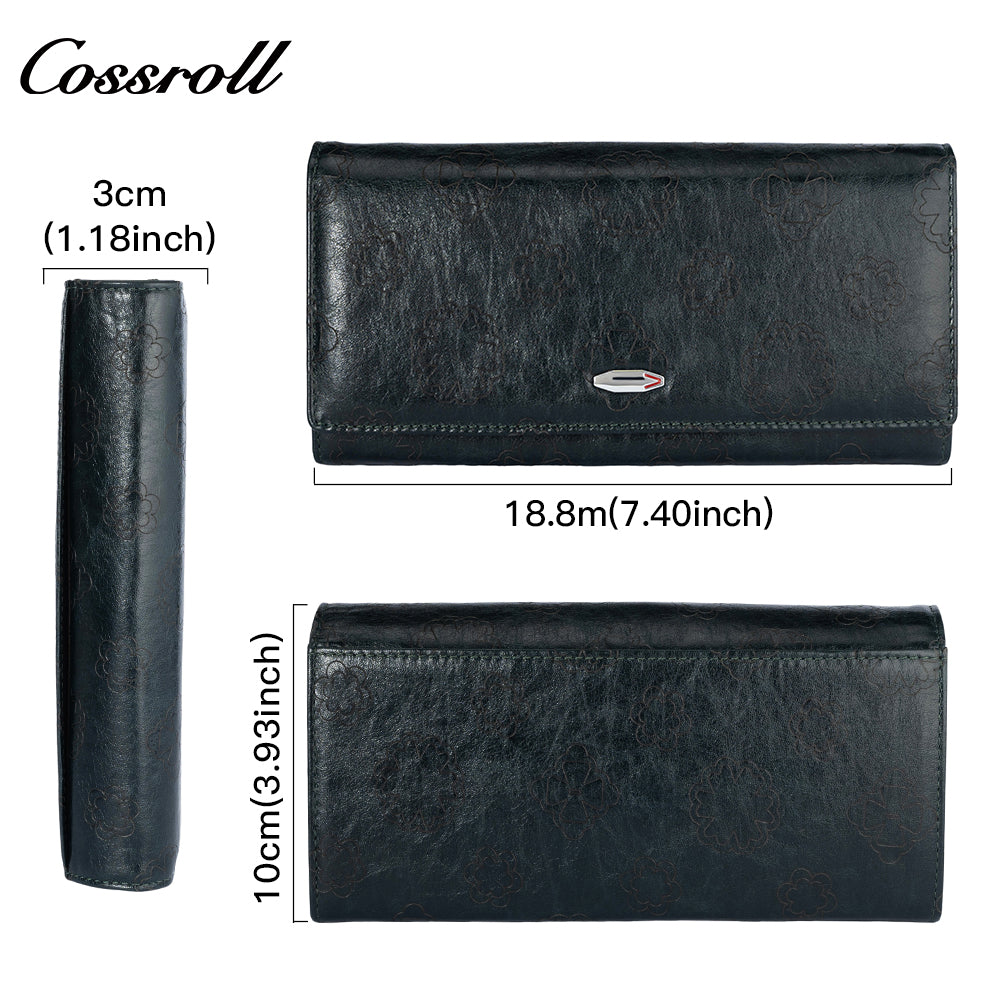 Professional Manufacturer large leather purse manufacturers custom geniune leather wallet