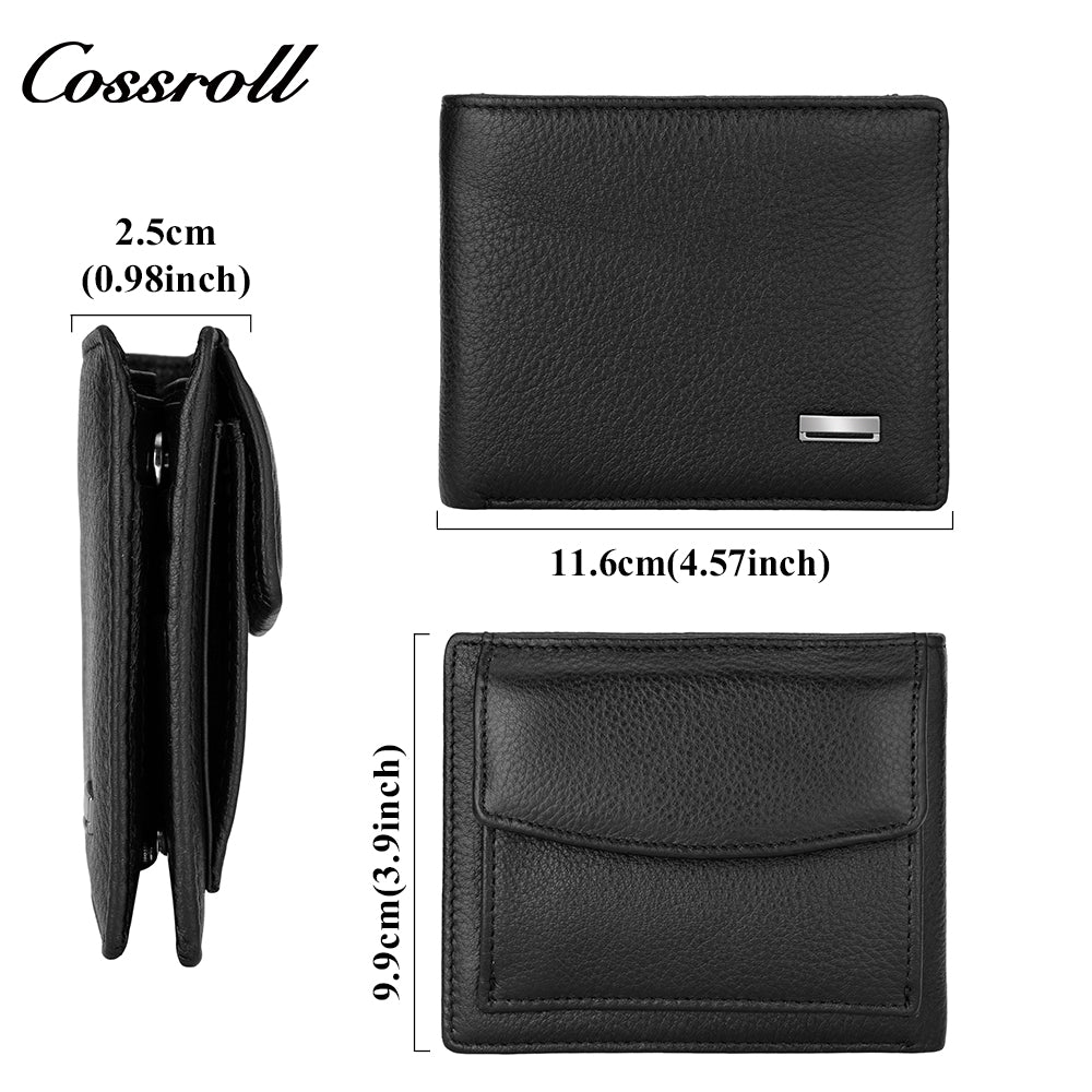 High-grade Genuine Leather Lychee Pattern Short Men's Wallet