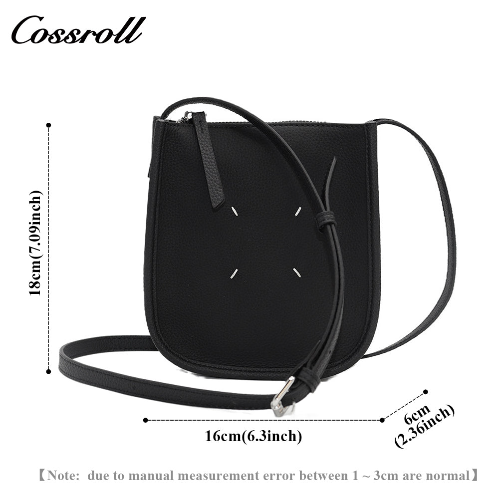 Head layer TOGO cowhide small square bag personality leisure senior texture leather crossbody bag niche hundred with cell phone bag