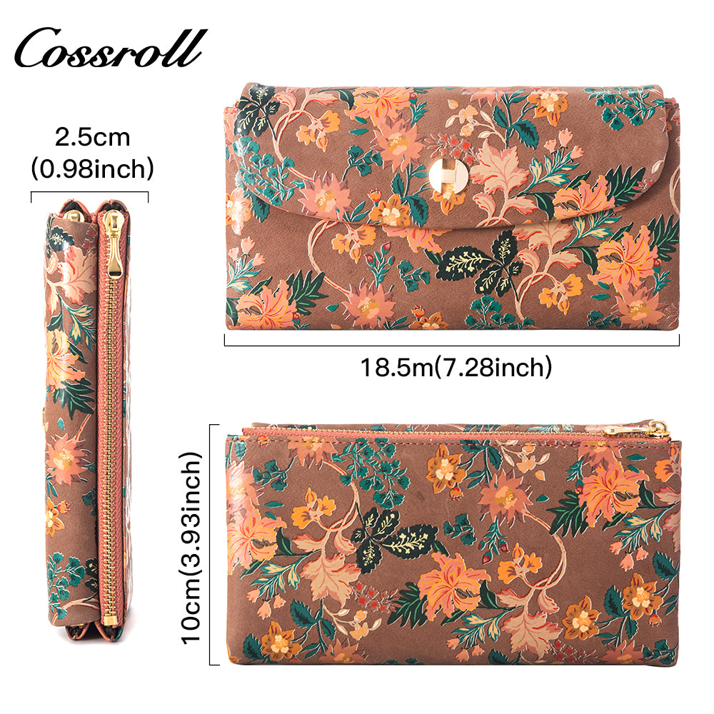 Factory Selling Directly large women's geniune leather wallet