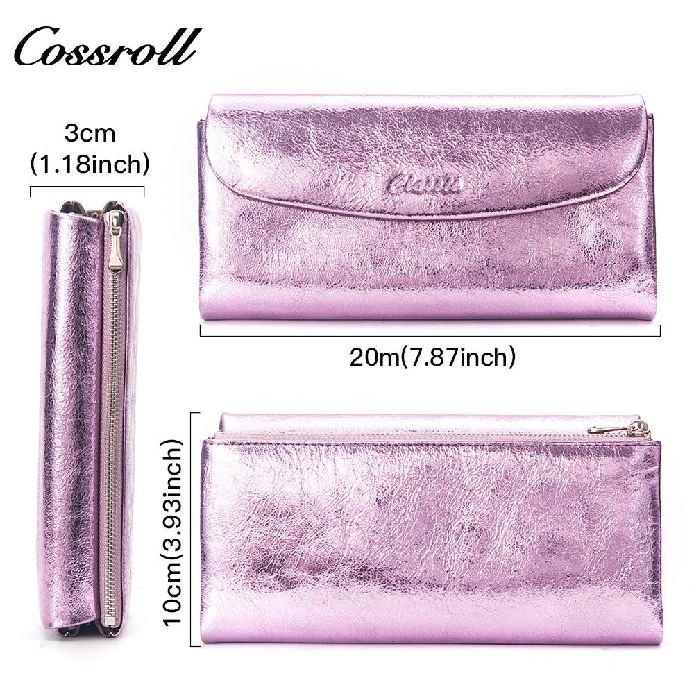 Wholesale Low Moq leather purse women pearl pattern