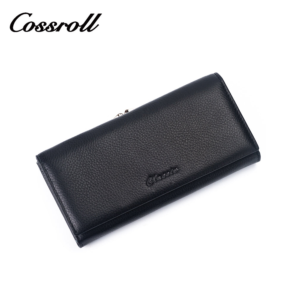 Women Thick Leather Long Wallets With Card Slots