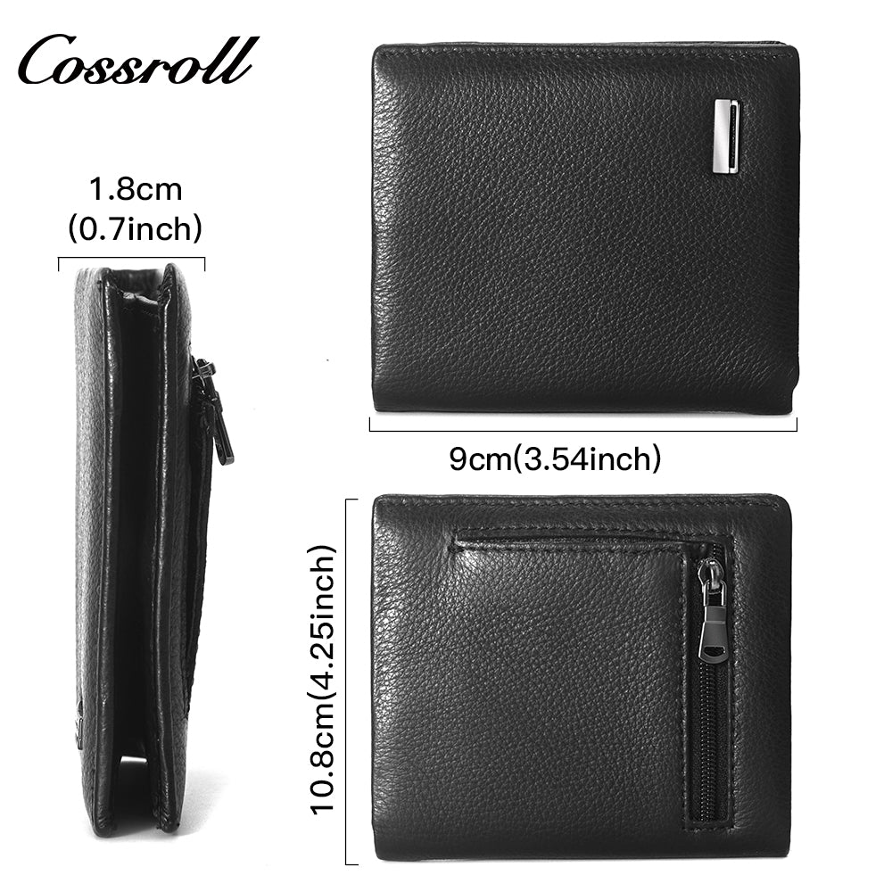 2024 New Genuine Leather Men's Wallet Short High-End Men's Wallet Best-Selling Style