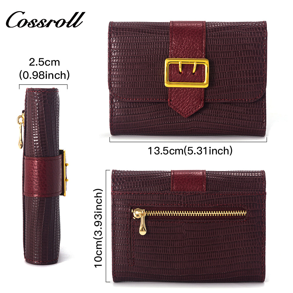 Best Selling leather luxury women small wallet Genuine Leather