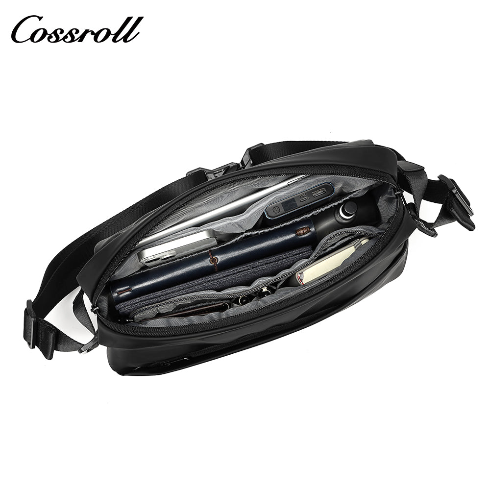 Men's functional crossbody waterproof ipad multifunctional chest bag