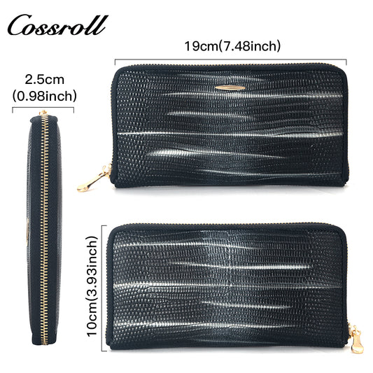 The Factory Produces genuine long card holder wallet geniune leather wallet