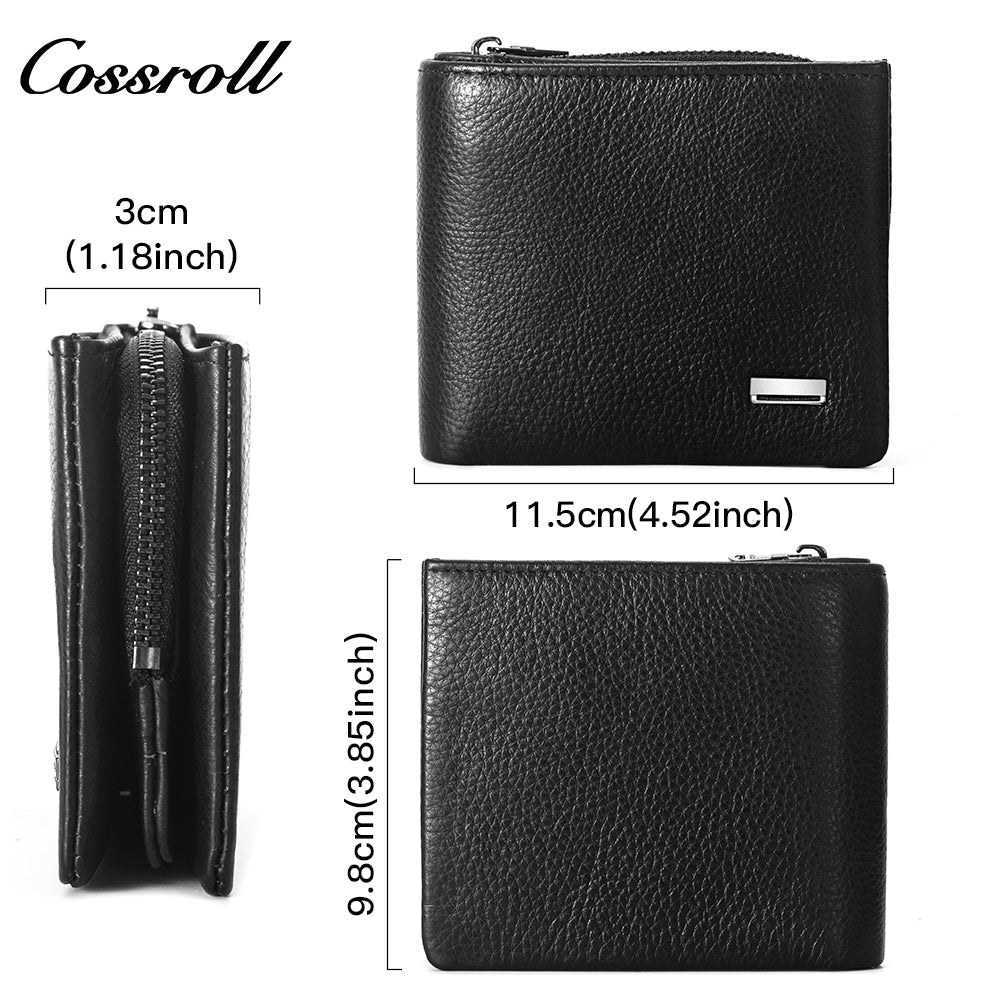 2024 New Genuine Leather Men's Wallet Short High-End Men's Wallet Best-Selling Style
