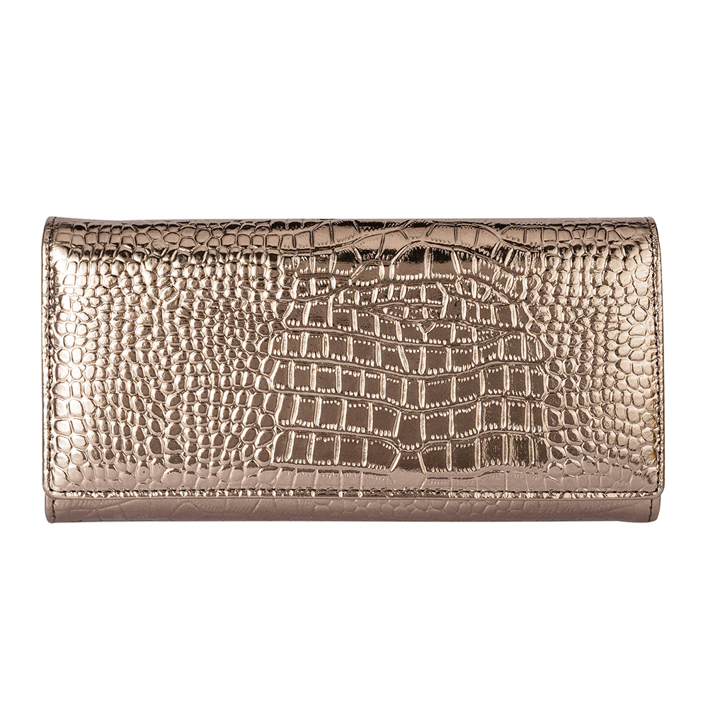 2024 Hot New Products real leather long crocodile texture patent leather