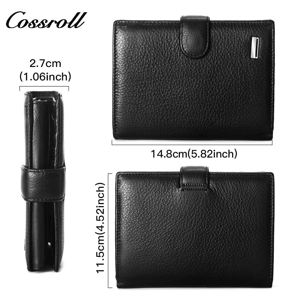 2024 New Genuine Leather Men's Wallet Short High-End Men's Wallet Best-Selling Style