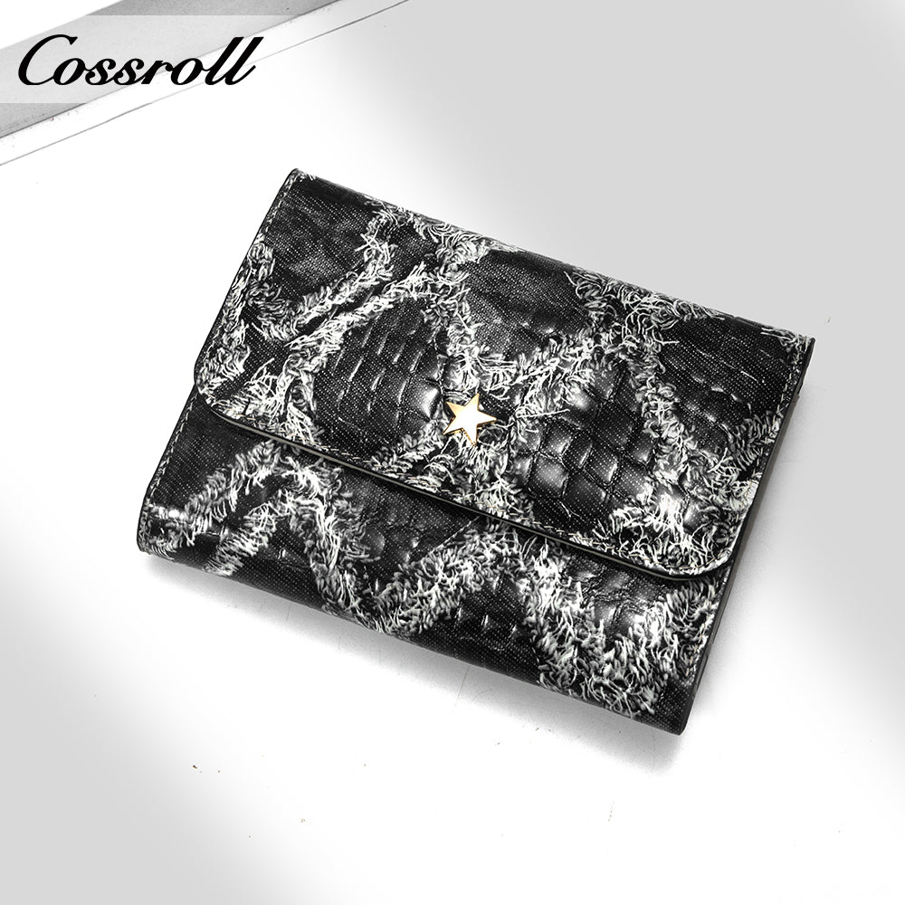 China Professional Customized luxury leather designer crocodile texture Genuine Leather