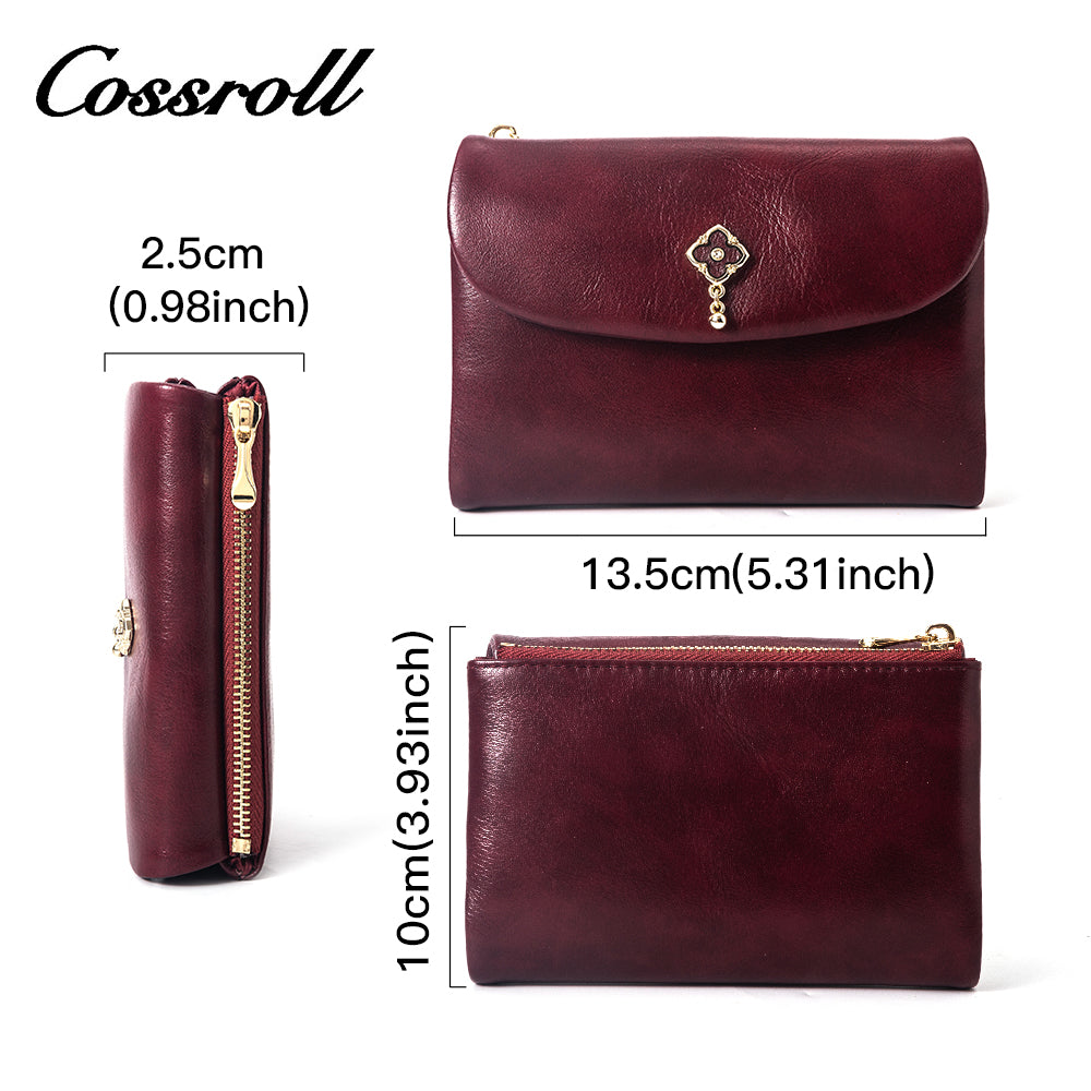 Customized Design ladies designer women wallet geniune leather wallet