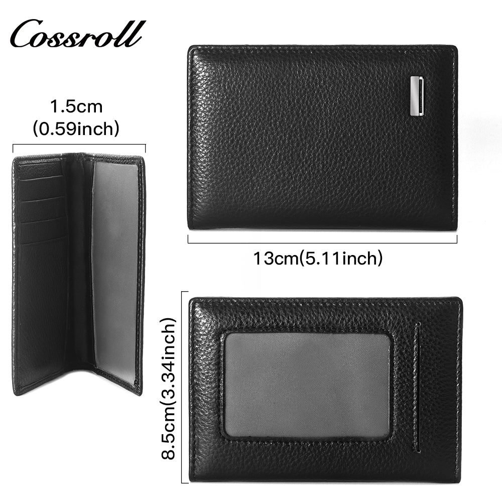 China Big Factory Good Price best quality genuine leather wallet Lychee leather