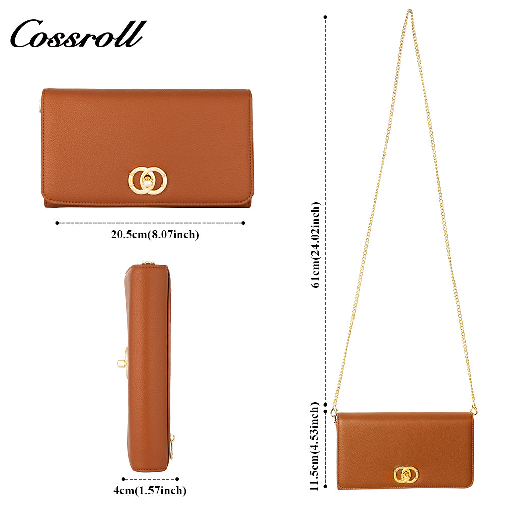 Women's Wallet ins Trendy Solid Color Simple Folding Coin Purse Genuine Texture Net Red Lock Wallet walle