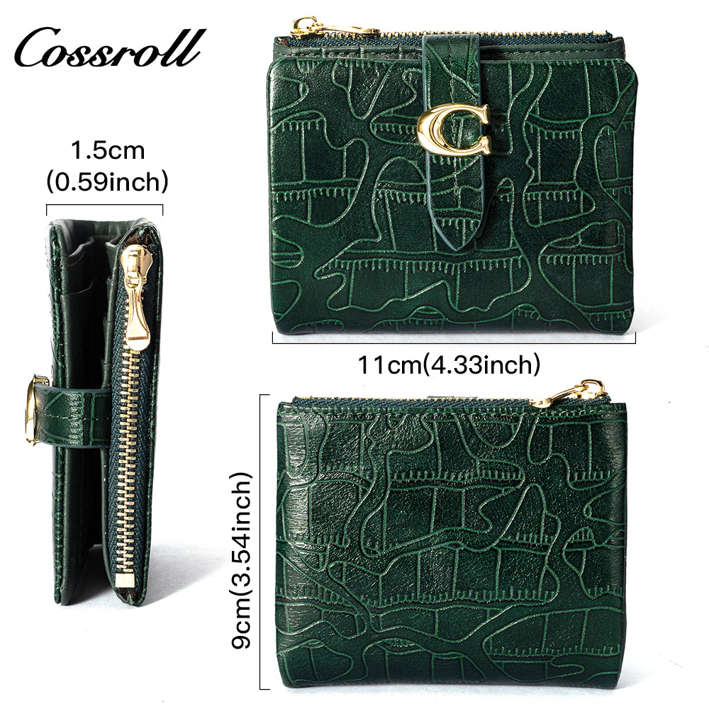 Best Selling leather luxury women small wallet Genuine Leather