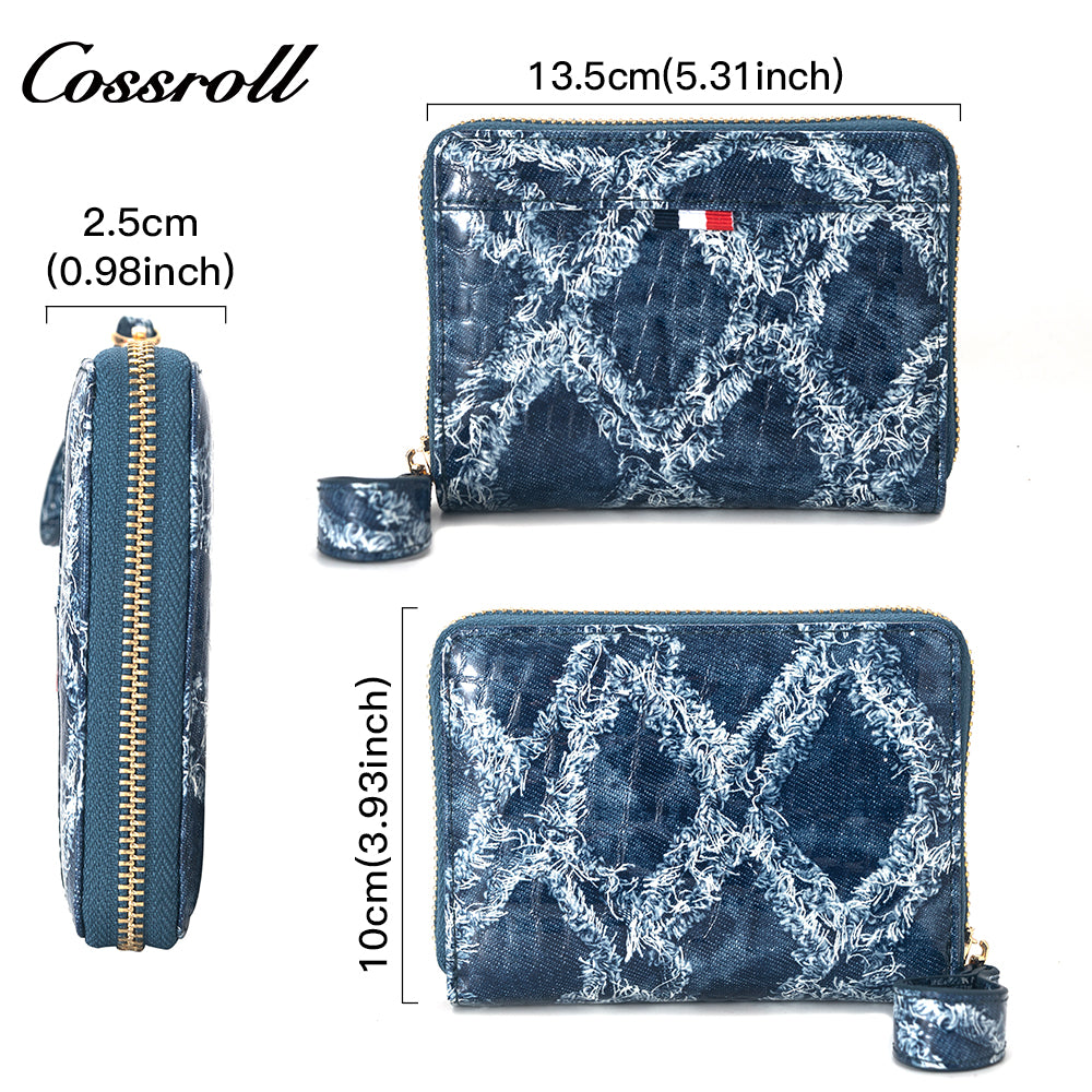Best Selling Promotional Price luxury leather travel crocodile texture Genuine Leather