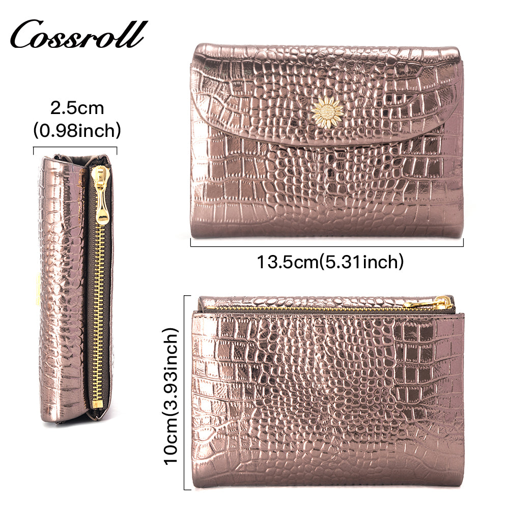 Hot Sale High Quality leather luxury crocodile texture Genuine Leather