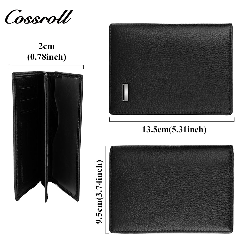New men's buttonless light simple popular fashion leather wallet