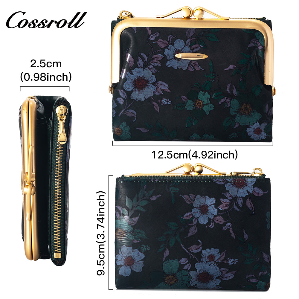 Online Shop Hot Sale future wallet Vintage Chinese pneumatic spending bag women small wallet Genuine Leather