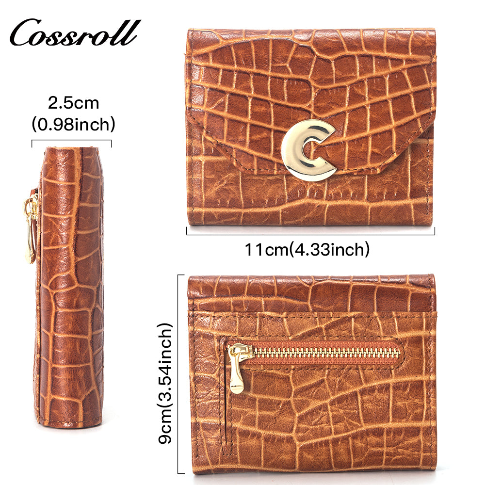 High Quality Wholesale Custom Cheap luxury leather crocodile texture Genuine Leather