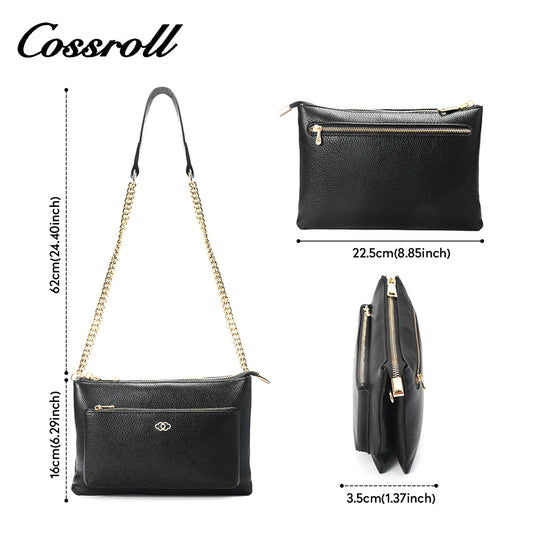 Women's small bag 2024 new multi-layer single-shoulder baotou layer cowhide handbag with women's crossbody bag