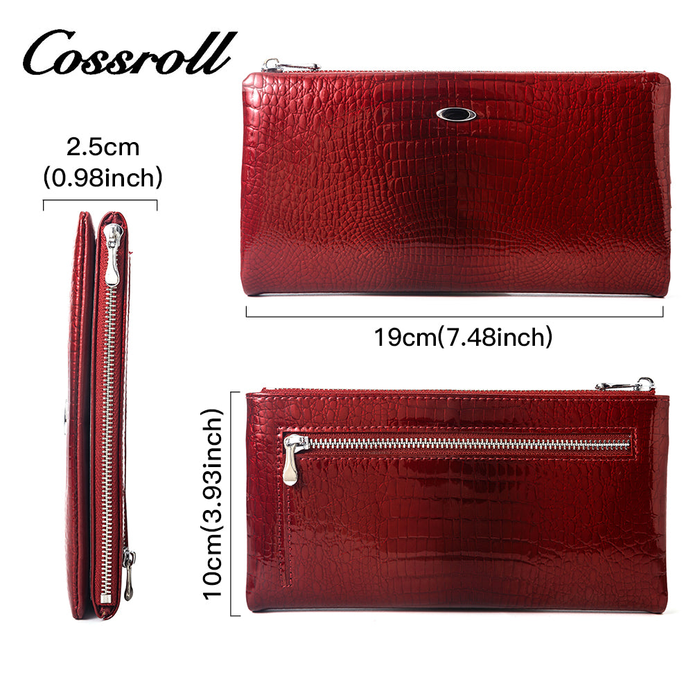 Best Selling Promotional Price luxury leather travel crocodile texture Genuine Leather