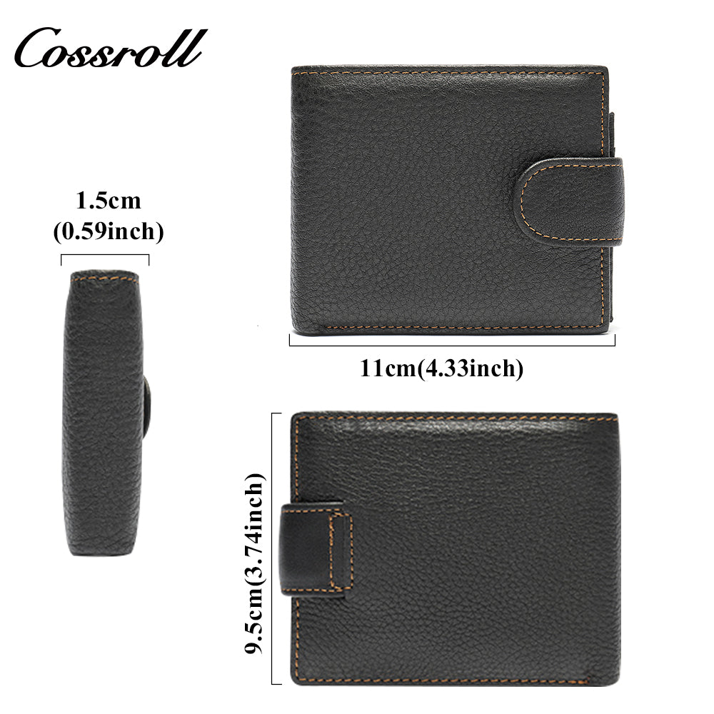 Men's Short Genuine Leather Clutch Dollar Clip Coin Purse Multifunctional Cowhide Card Case Leath