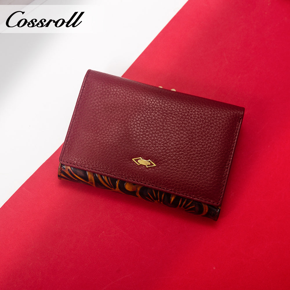 Wholesale High Quality ladies purse geniune leather wallet Lychee leather