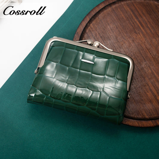 Most Selling Products cowhide wallet crocodile texture patent leather