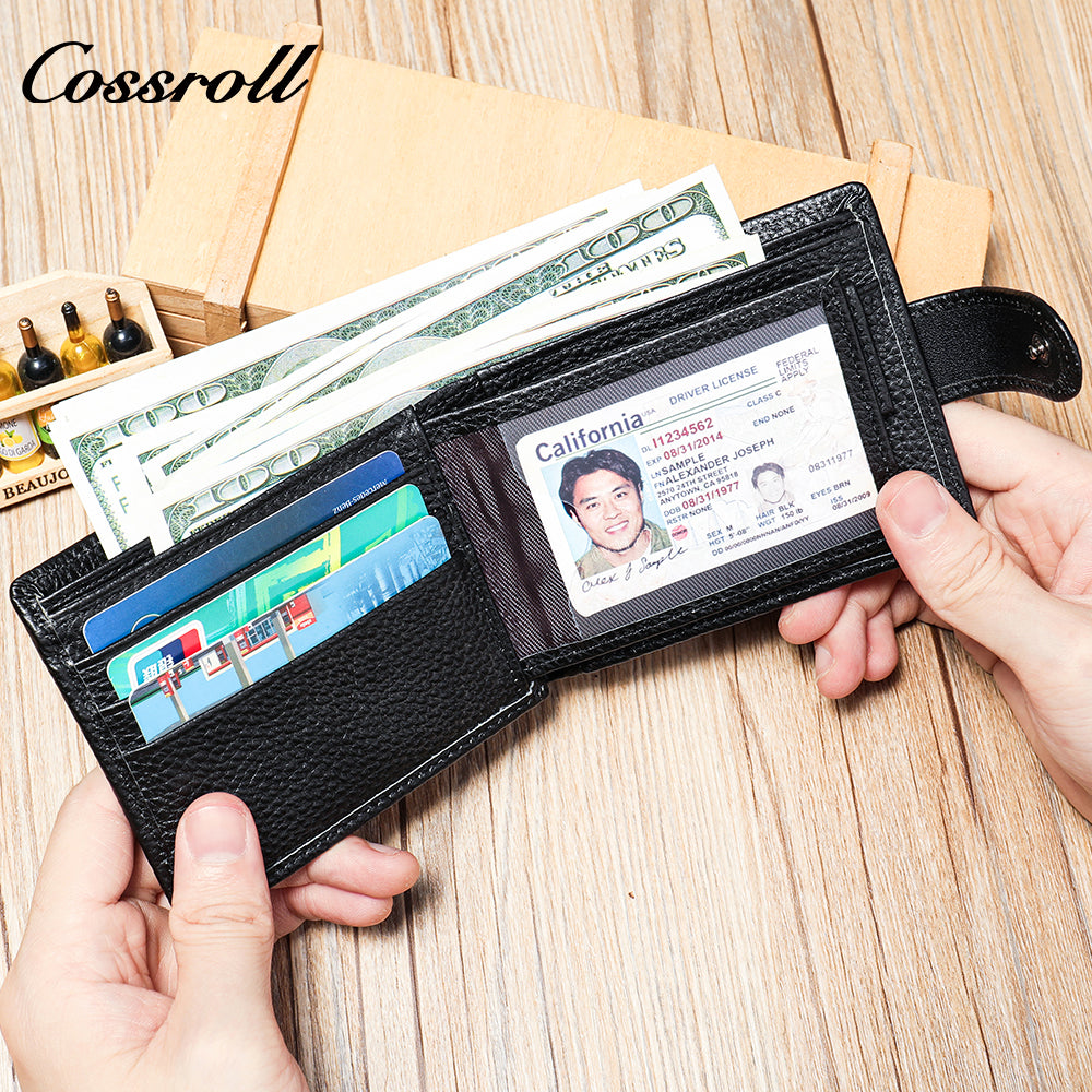 Men's wallet Genuine Leather US Dollar Clip Coin Purse Clutch Purse Clutch Soft Leather