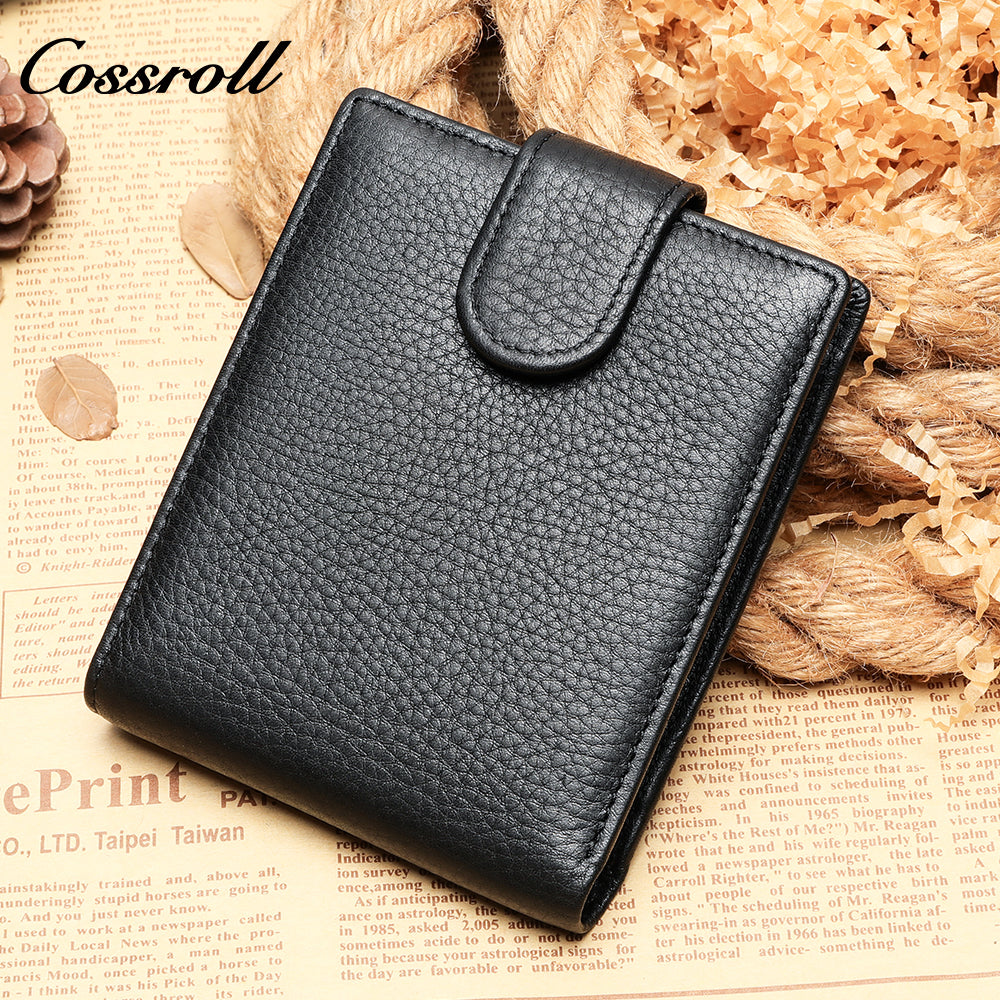 Head Cowhide Man Wallet Genuine Leather Money Clip Horizontal Short Banknote Coin Soft Leather Plain