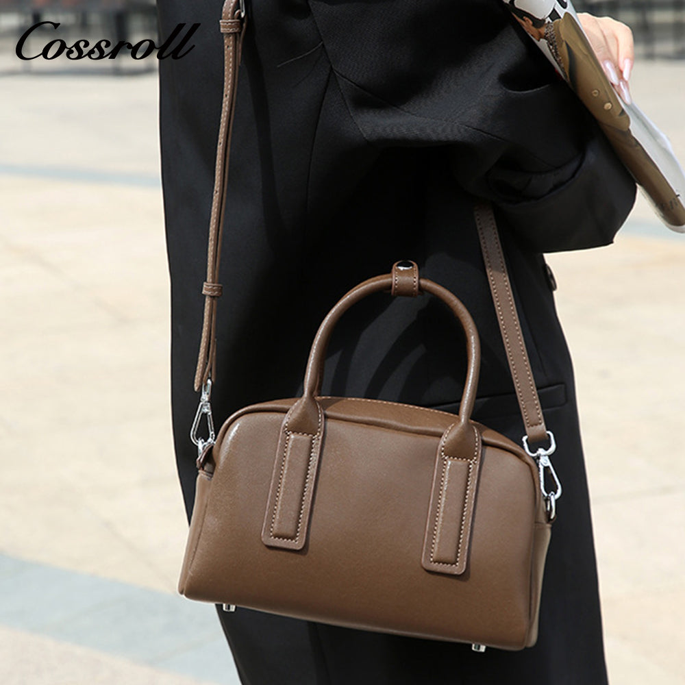 Genuine Leather Women's Bag Shoulder Bag 2025 New Premium Feeling Boston Handbag Female Crossbody Bag