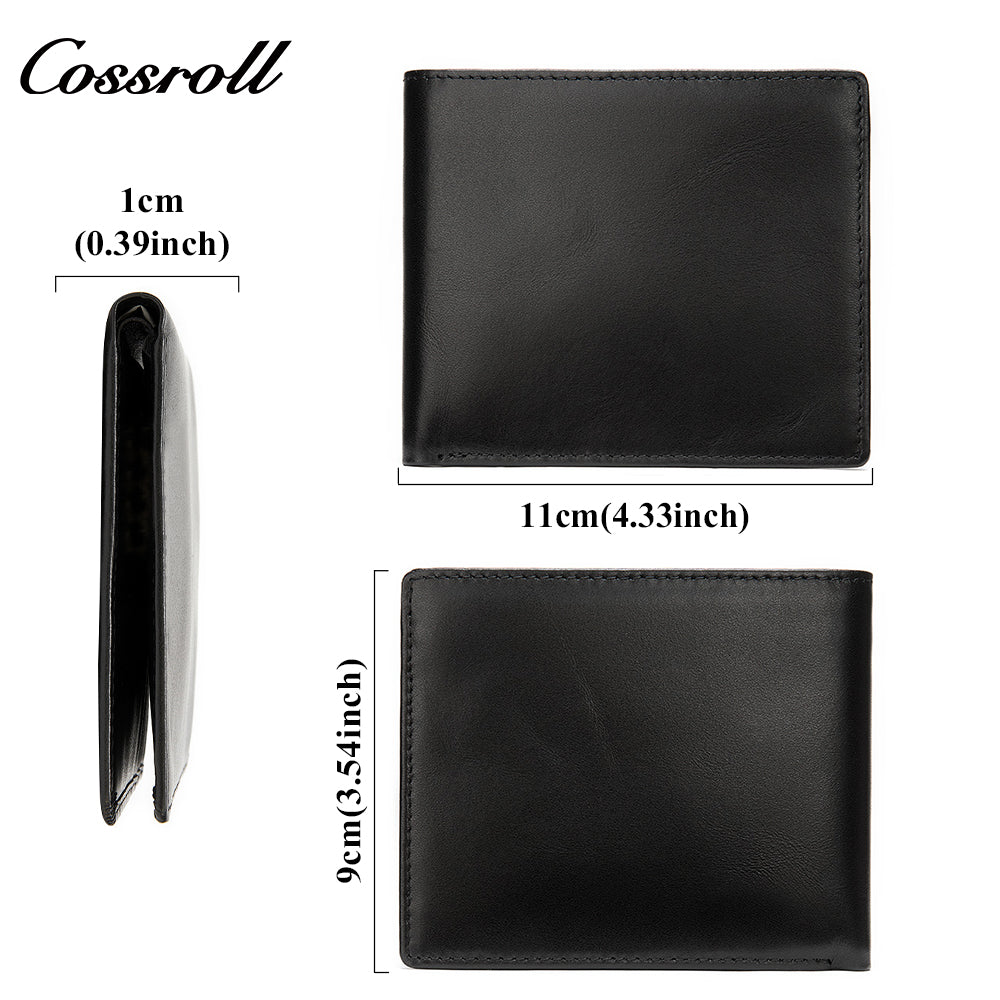 Short Genuine Leather Wallet Plus Envelope Large Capacity with Zipper Men's Money Clip