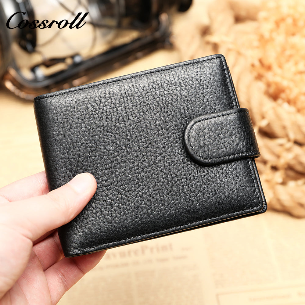 Head Cowhide Man Wallet Genuine Leather Money Clip Horizontal Short Banknote Coin Soft Leather Plain