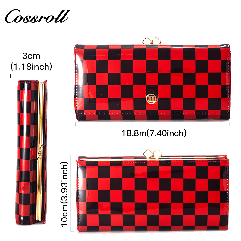 Factory custom cross-border 2023 new leather purse women's long cowhide women's multi-layer multi-card