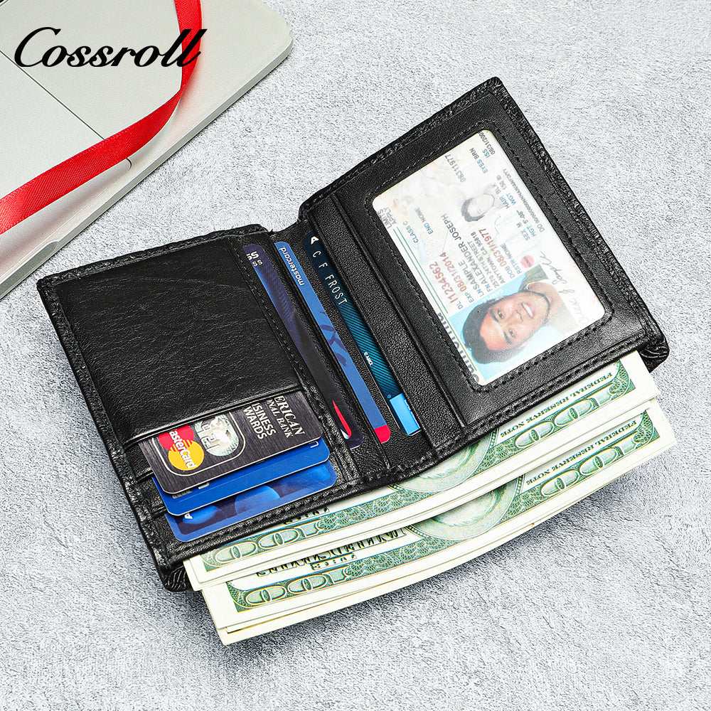 Crocodile Men's Wallet Handmade Genuine Crocodile Print Money Clip Business Large Capacity Leather Wallet