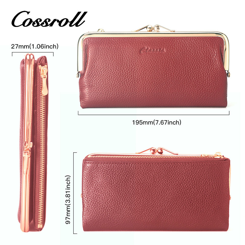 Japan and South Korea new long clip wallet female fashion leisure large capacity folding wallet multi-card place mobile phone wallet