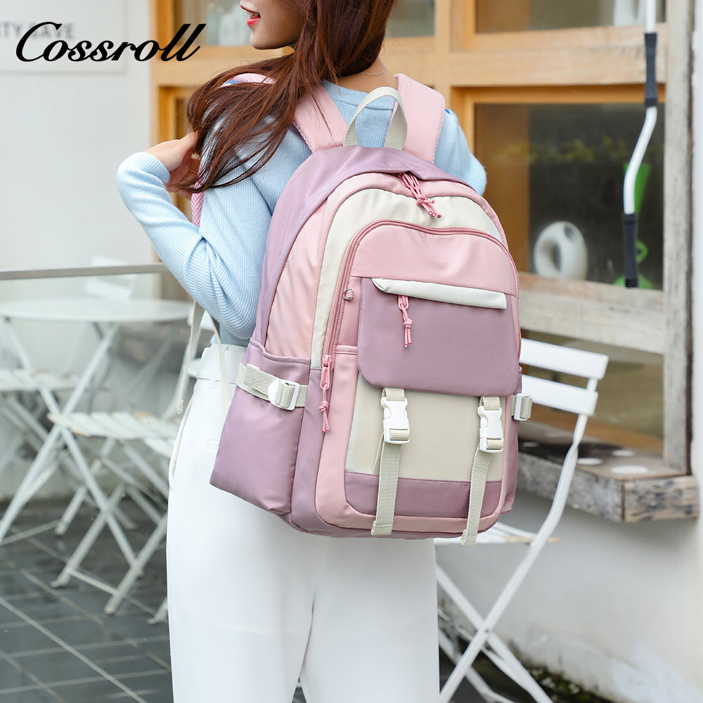 Large capacity high middle school female shoulder bag travel schoolbag