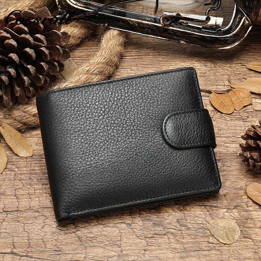 Hot men's wallet fashion short wallet soft leather money clip plus enclosure large capacity