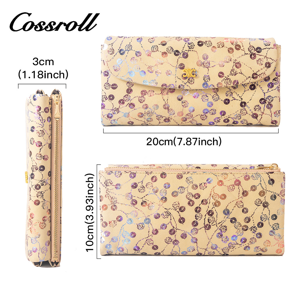 2024High quality and cheap price Royal leather printed leather wallet
