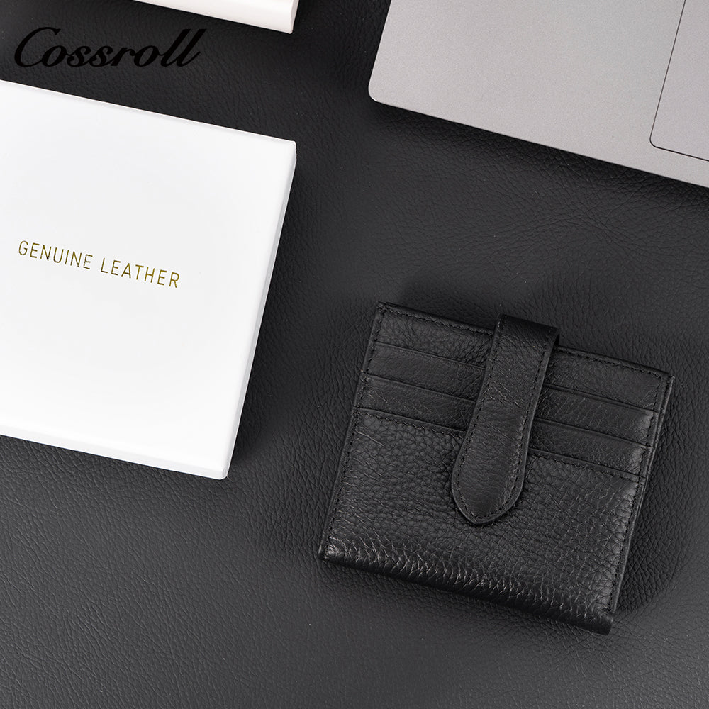 Women's genuine leather business card holder ID card holder credit card holder work ID holder wallet