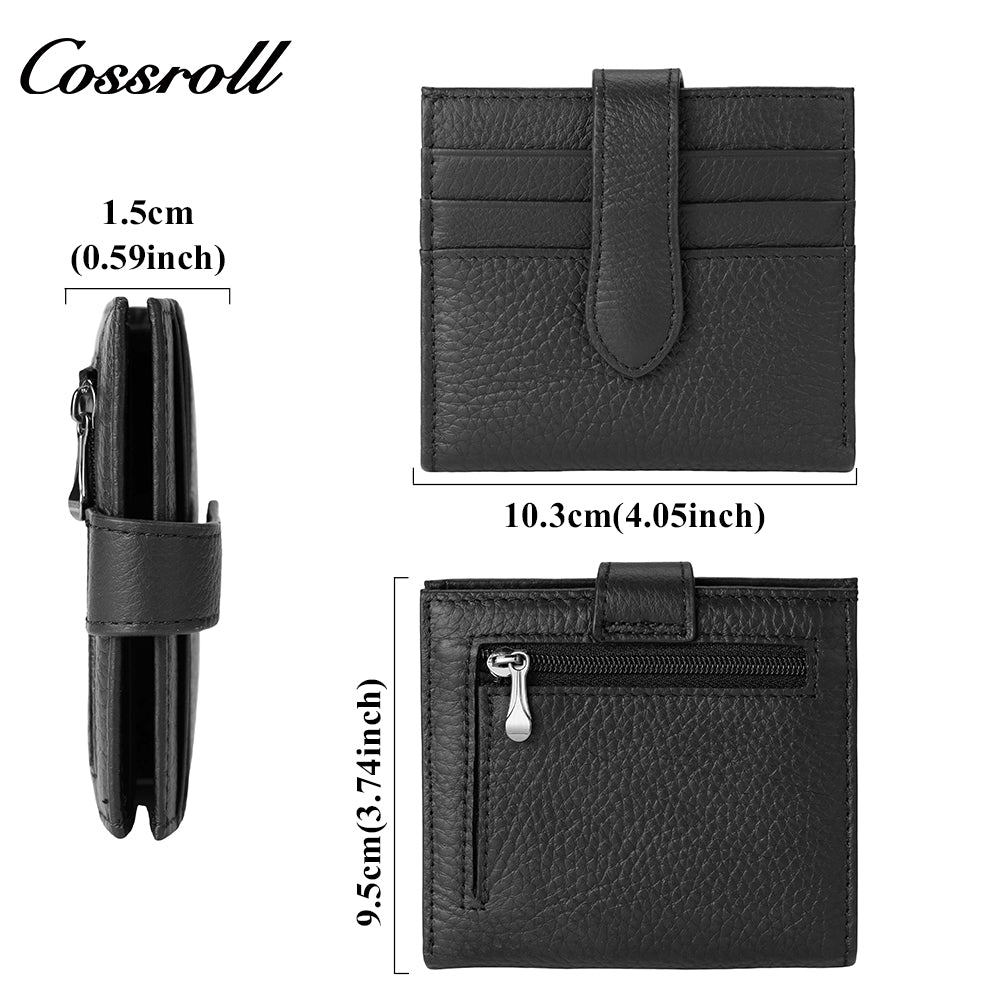 Women's genuine leather business card holder ID card holder credit card holder work ID holder wallet