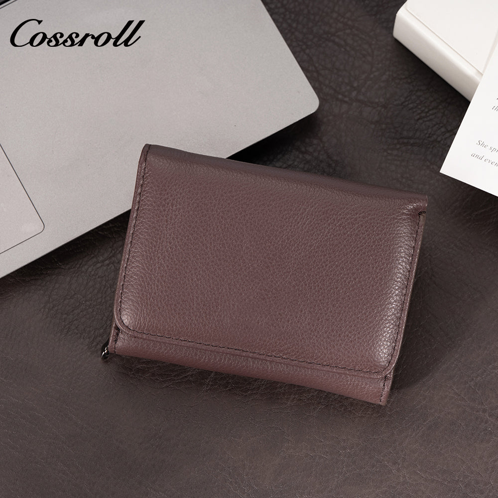 Short women's trifold wallet with large capacity new style multi-functional multiple card slots and coin pocket