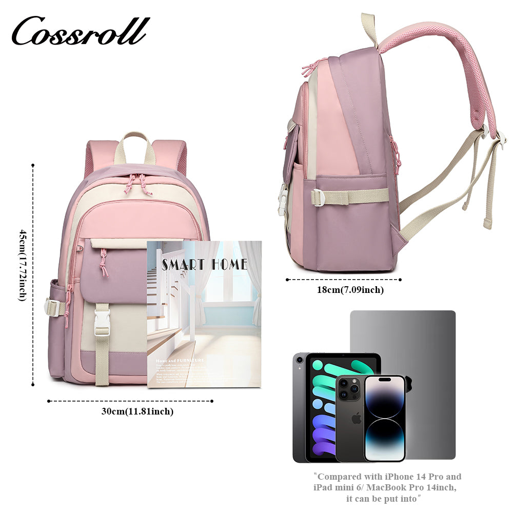 Large capacity high middle school female shoulder bag travel schoolbag